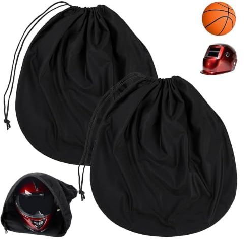 VTYTZZ 2 Stück Helmtasche Motorradhelm Überzug Mit Kordelzug,Skihelm Tasche,Motorrad Tasche,Tragbarer Rucksack,Tasche Helmsack Mit Kordelzug,Für Fahrradhelme Skihelme Basketball Fitness 47 ×43 cm