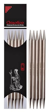ChiaoGoo Edelstahl Strumpfstricknadeln, 15 cm, 2,25 mm, 1 Set
