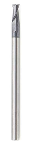 Amana Tool 51461 SC espiral para acero, acero inoxidable y metal no ferroso con revestimiento AlTiN 2 flauta x 1/8 D x 1/4 CH x 1/8 SHK x 2 pulgadas de largo corte ascendente broca/fresa final
