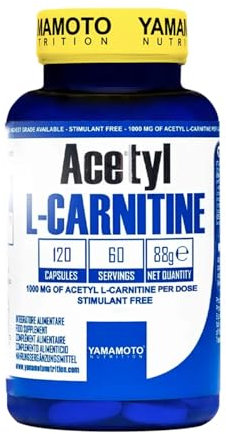 Yamamoto Nutrition Essentielle Acetyl-l-carnitin 1000 Mg 60 Kapseln, 100 g