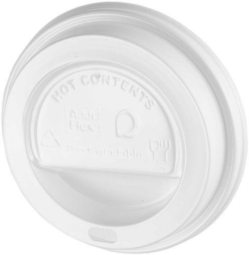 We Can Source It Ltd - White Plastic Sip-Tough Lids for Paper Coffee Cups – Fits for 8oz – Leak-Proof, Easy to Use, Hot & Cold Drinks – Durable and Secure Snap-On Design - Pack of 100