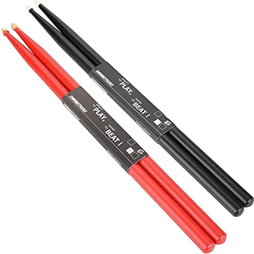 5A Trommelstöcke Ahornholz Drumsticks Praxis Stick Musikinstrument Percussion Zubehör für Kinder Erwachsene Professionelle und Anfänger