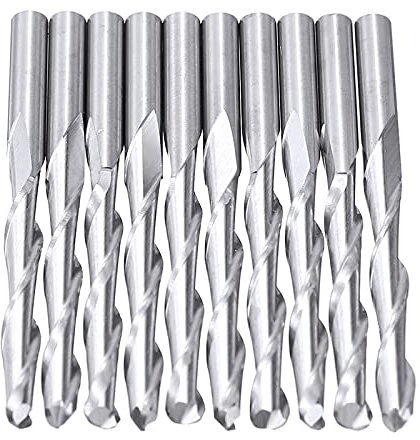 10 Stück 1/8 Zoll Schaft CNC-Fräser Fräser Schnitzbohrer Set Schaftfräser Werkzeug Hartmetallfräser Fräser für Fräswerkzeuge
