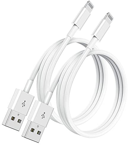 2m 2 Pezzi Cavo iPhone Originale Apple, Cavo Ricarica iPhone USB Lightning 2 metri Veloce Compatibile con iPhone 13 Pro Max/12 Mini Pro Max/11/X/XS/XR/8/7/6