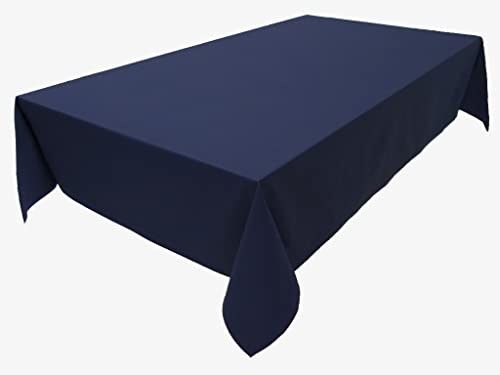 Hochwertige Tischdecke Tischwäsche aus 100% Baumwolle Kollektion Konzept, Farbe & Größe wählbar (Tischdecke - 120x200cm, Marineblau)