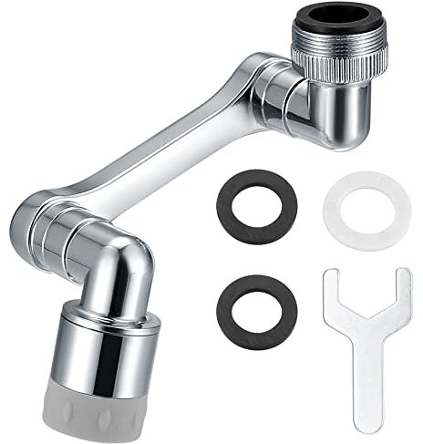 Prolunga Rubinetto Cucina, Aeratore per Rubinetto Ruotabile a 1080°, Rubinetto di Prolunga Girevole, Rubinetto ad Estensione Girevole per Rubinetto Bagno Doccia Lavandino