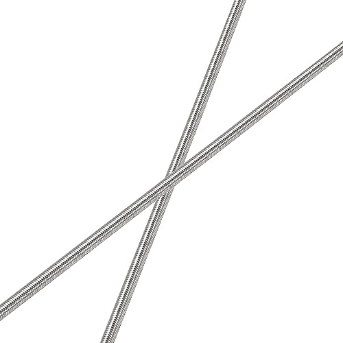 HiPicco M6 x 250mm Fully Threaded Rod, M6-1 Thread Pitch, 2 Pack | 304 Stainless Steel, Right Hand Thread Screw Rods Bar Studs, for Furniture Anchor Bolts, Clamps, Hangers and U-Bolts