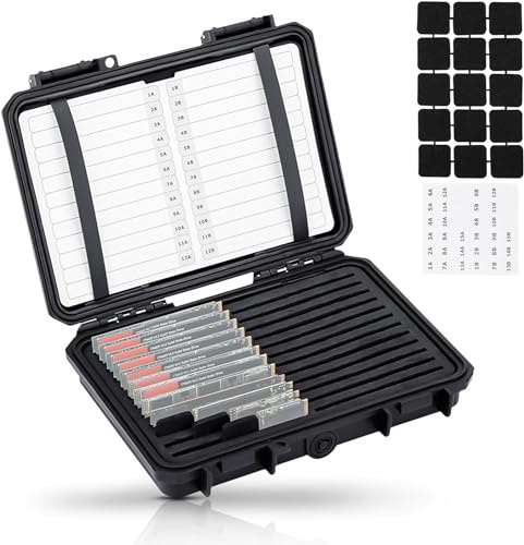 Kiorafoto 24 ranuras M.2 2280 2260 2242 2240 2230 de alta capacidad M.2 NVMe SSD con etiqueta y papel de notas, resistente al agua y a los golpes, compatible con SSD M