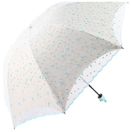 Katutude Parapluie Anti UV Femme Broderie en Dentelle - Pliant Portable Compact Vintage Pour Ombrelle Voyage Parasol