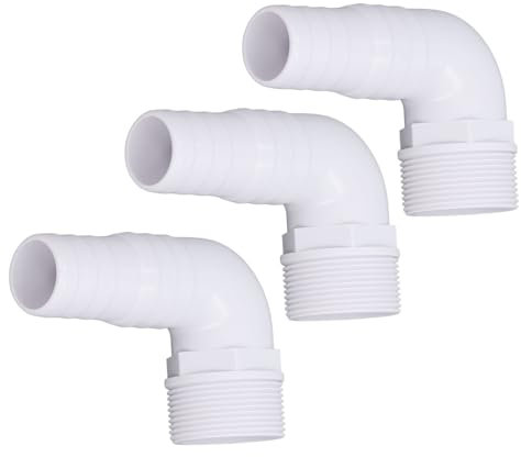 3 Pezzi Adattatore per Tubo Flessibile Per Piscina, Raccordo a 90 Gradi per Pompa per Piscina, Raccordo di Ricambi per Skimmer Filtro Pompa per Adattatori Hayward SPX1105Z3 SPX1105Z4 SPX1091Z7