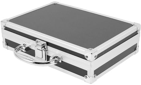 Healvian Werkzeugkoffer Leer Werkzeugbox 23 x 18 x 6 cm Werkzeugkiste Transportkoffer Alubox Wasserdicht Abschließbare Box Werkzeugkasten mit Metallschließen Tool Box