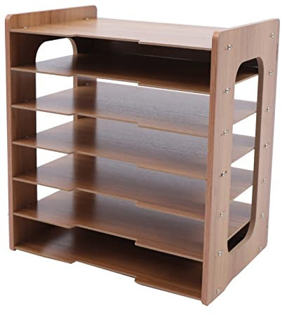 Förvaringsfack trä kontor 36 x 25 x 38,5 cm brevfack dokumenthållare skrivbord organisatör för inrikesministeriet skola filer papper document