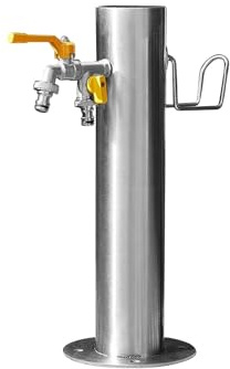 Wassersäule Garten Wasserzapfsäule Edelstahl Frostsicherer Außenwasserhahn Wasserzapfstelle Auslaufhahn Wasserentnahmestelle(50cm/20in)