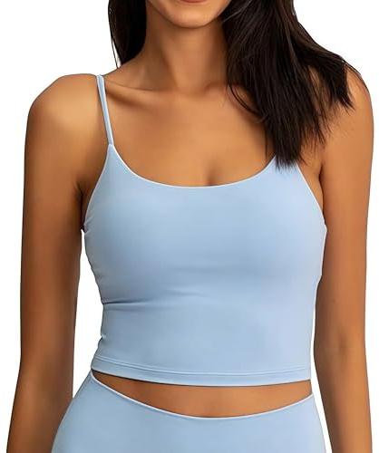 ATRACTIVOLL Canotta Sportiva Donna, Basic Top Maglie Senza Maniche, Traspirante e Leggero per Palestra Yoga Casual Canottiera Corto con Spaghetti