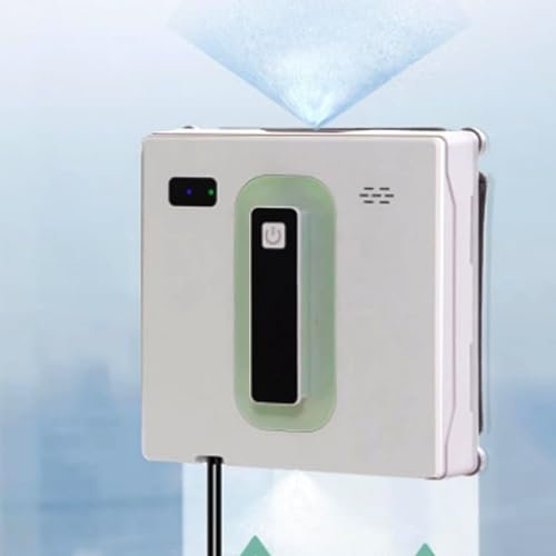 Soflightmok Window Cleaner Robot,72w 2500pa Square Window Vacuum Cleaner,Smart Glass Cleaning Robotic-Double Water Spray/Double Remote/50ml Water Tank/3 Cleaning Mode,White