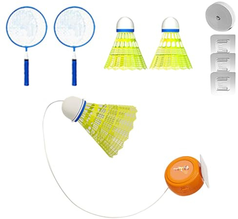 Yianyal Badminton-Training, Badminton-Trainingsgerät | Badminton Racket Swing Trainer – tragbar verstellbar Shuttle Praxis Racket Swing Agility Training für Playgrounds