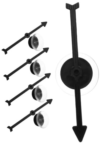 Kisangel Flèches Rotatives à Ventouse pour Jeux de Société Accessoires de Jeux 5 Pièces en Plastique Facile à Utiliser pour Garçon et Filles et Adultes
