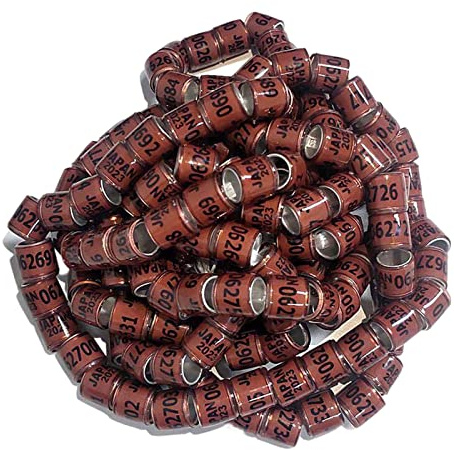 100 st duvringar 8 mm 2023 duvben band för anka de flesta vuxna fåglar fjäderfä brun kaffe Japan