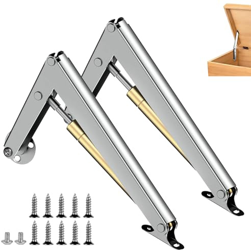 Gasdruckfeder, 2 Stück Gasdruckfeder Gasdruckdämpfer, 150N Klappenhalter Gasdfeder Stütze, Hydraulic Gasdruckdämpfer Scharniere für Klappen, für Tatami, Schrank, Holzkiste Hängeschrank