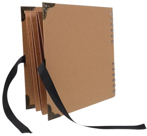 Operitacx Álbum de Fotos DIY de Páginas Scrapbook Vintage Kraft Álbum Creativo para Manualidades Almacenamiento Elegante y Minimalista para Recuerdos