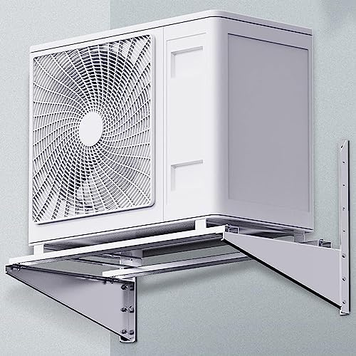 Support mural extérieur pour mini climatiseur divisé, barre transversale en acier inoxydable pour pompe à chaleur sans conduit et systèmes de condensateur AC Support robuste