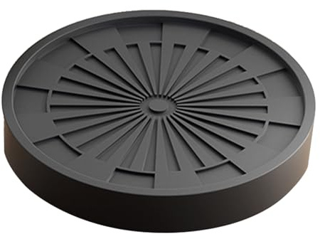 Auffangschale Mit Rollen, Auffangwanne Flach, Geeignet für Innen- Und Außengärten, Stilvolle Runde Pflanzschale(Black,40CM/16IN)