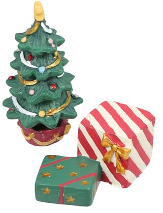 FIXOSHEE Harz-Weihnachtsbaum-Aquarium-Dekoration Mini-Christbaum für Aquariumgestaltung Landschaftsdekoration mit Weihnachtsstimmung