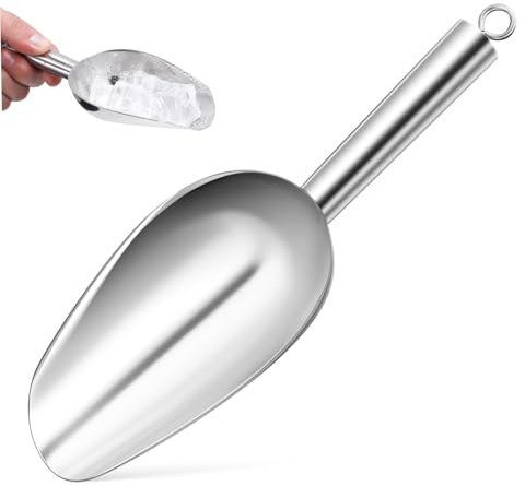 SOIMISS Cuillère à Glace Épaissie En Acier Inoxydable 21.7x6.8cm Cuillère Réutilisable Pour Aliments Secs Et Glaçons Usage La Cuisine Polyfonctionnelle