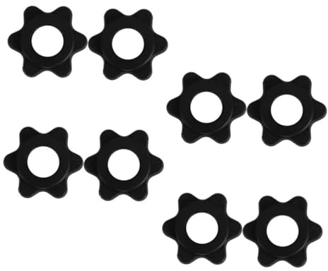 WHAMVOX 8pcs Dumbbell Nut Spinlock Collars for Weight Lifting Barbell Screw Clamps Fitness Bar Accessories Compatible with Gym Equipment