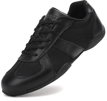 SECHRITE Cheerleading Cheerleader Schuhe Mädchen Damen Weiß Schwarz Sneaker Schulschuhe Tanzschuhe Mesh Tennisschuhe Line Dance Jazz Schuhe Tanzsneaker