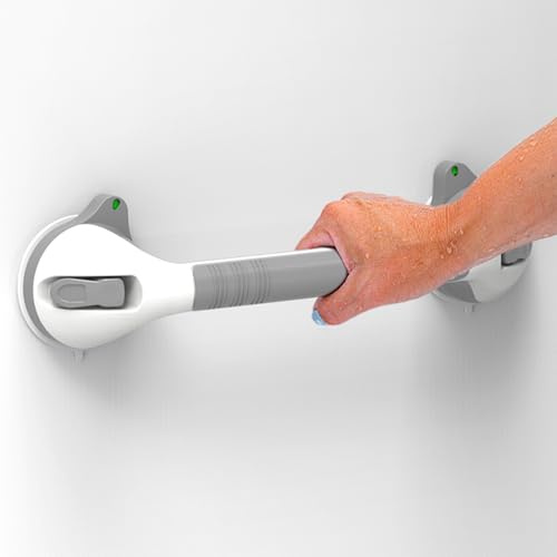 FKXSXAZ Multi-Function Suction Cup Grab Bars,Grab Bars for Bathtubs and Showers,Shower Handle,Toilet Safety Rails,Elderly Assistance Products,Bathroom Accessories,Handicap Bars(Gray,16.7in