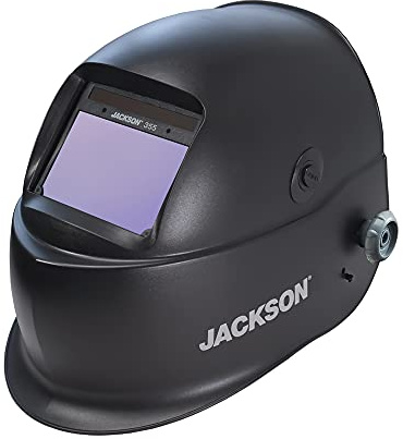 Jackson Safety Translight 355 premium True Colour Auto Darkening adjustable welding helmet Mask - 4 arc sensors 1/1/1/1 optical clarity for MIG, MMA, PWA and TIG Arc welders and grinding 46230, Black