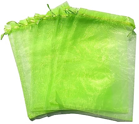 LINSOCLE Traubenschutzbeutel, 100 Stück Organzasäckchen,Weintrauben Schutzbeutel 15x20cm, Obstschutzbeutel, Traubensäckchen zum Schutz von Erdbeeren vor Insekten und Vögeln
