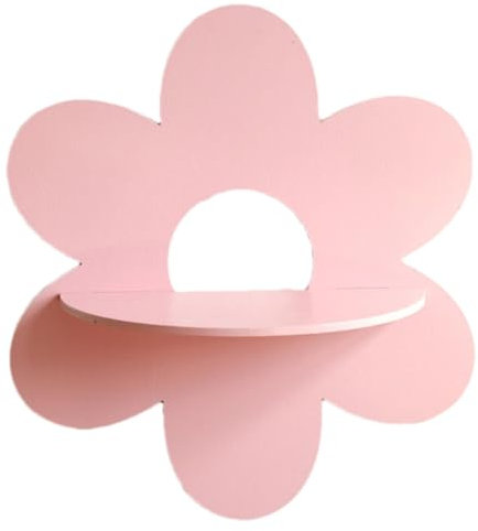 GkgWuxf Daisy Flower Plant Wall Shelf | Wooden Floating Shelves for Wall Decor,Wooden Daisy Flower Shelf for Bathroom Living Room Bedroom Wall Boho Decor