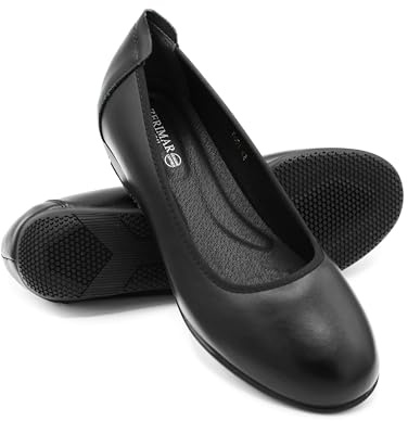 Zerimar Bekväma ballerinaskor för kvinnor - eleganta och lätta skor för dagligt bruk och kontor - klack 2,5 cm, svart, 39 EU