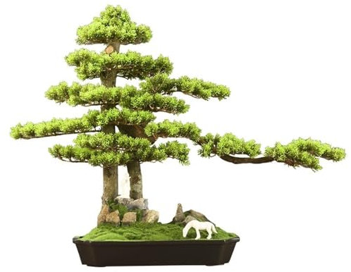 Konstgjorda bonsaiträd Konstgjorda bonsaiträd for skrivbords-falska växter for bokhylla, skrivbord och badrumsinredning Simulering Bonsai Tree