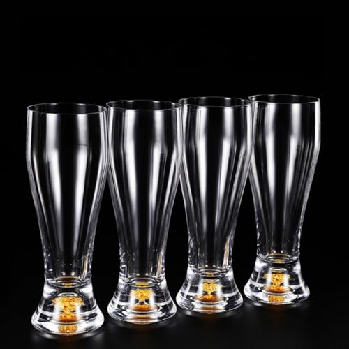 Supercap - Vasos de cerveza transparentes con montaña, cristalería de cerveza alta moderna, diseño único para cerveza artesanal, pub, camping, al aire libre (gould mountain, small 4pcs)