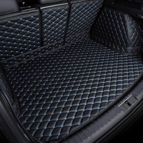 Auto Kofferraummatte für BMW X1 iX1 U11 2022-2026, Leder Kofferraum Schutzmatte Kofferraumwanne Kratzfest Auto Zubehör,D/Black-Blue