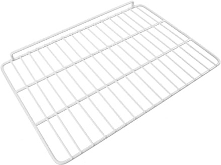 Ripiano per Congelatore a Cesto in Acciaio Inox 43,5x30 Bianco | Griglia Laterale Singola, Montaggio Semplice e Rimovibile, Misura Precisa per Vano e Dormitorio