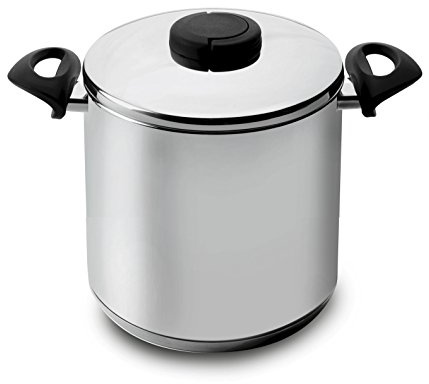 LACOR 85125 - Olla Super Alta con Tapa Estudio 24 Acero Inoxidable | En acero inoxidable, para cocidos y grandes cantidades; ideal para cocina profesional y uso diario en casa, para el día a día