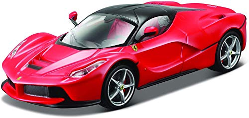 Bburago Bauer Spielwaren Ferrari LaFerrari: hochwertiges Modellauto im Maßstab 1:43, Ferrari Signature Edition, Hardcase, 10 cm, rot (18-36902), farblich Sortiert