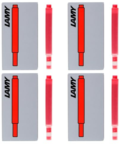 Lamy Cartucce d'inchiostro per penna stilografica, inchiostro rosso, confezione da 20 (LT10RD)