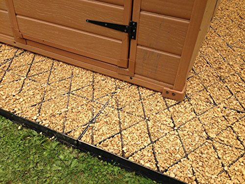 GARDEN SHED BASE GRID 14x8 = FULL ECO KIT 4.3m x 2.45m + HEAVY DUTY MEMBRANE PLASTIC ECO PAVING BASES & DRIVEWAY GRIDS