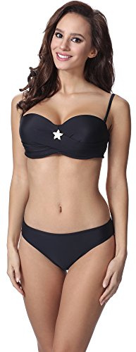 Merry Style Dam Bikini Uppsättning P61962W (Svart, EU(38)=UK(10))
