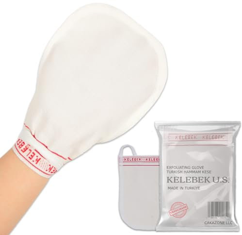 Kelebek Türkisches Hammam-Handschuh, Weiß Peelinghandschuhe