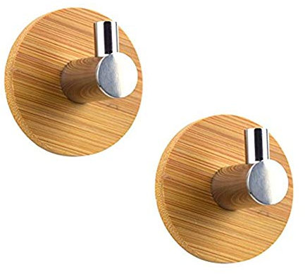 Hacoly Haken Selbstklebend Stark Wandhaken Handtuchhaken Handtuchhaken Ohne Bohren Edelstahl Runde Handtuch Kleiderhaken Robe Haken klebehaken Für Wände Garderobe Tür Badezimmer Küche-2 Stück