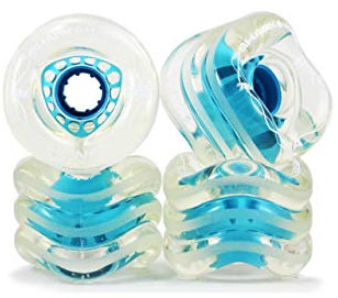 SHARKWHEEL Shark Wheel Longboardrollen DNA 72mm 78A (Clear Blue hub)