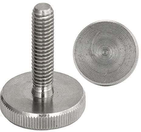 FASTON Rändelschrauben M4x10 (niedrige Form) Edelstahl A1 VA (5 Stück) Stellschraube Feststellschraube Schnellschraube Rändelschraube