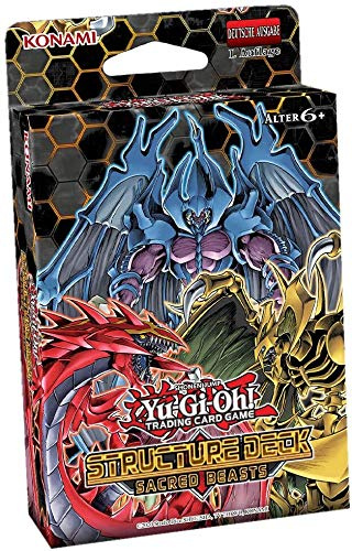 a YuGiOh! Structure Deck Sacred Beasts | DEUTSCH | Yu-Gi-Oh! Karten NEU GÜNSTIG | + Arkero-G 50 Small Soft Sleeves japanische Kartenhüllen