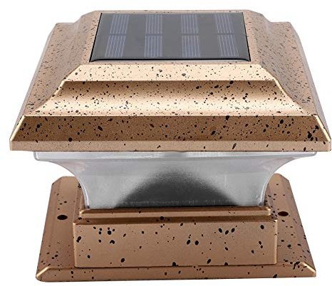Solar Post Cap Lights, Sicherheitslampe IP44 Wasserdichte Garten Post Deck Light Außenleuchte für Zaun Deck oder Patio(Weiß)